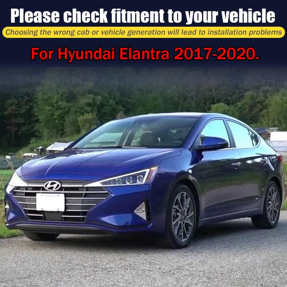 Rain Guards for Hyundai Elantra 2017-2020, Tape-on Side Window Deflectors for Hyundai Elantra, Window Visors for Hyundai Cars,for Hyundai Car Accessories 4 Rain Guards & 2 Car Coasters