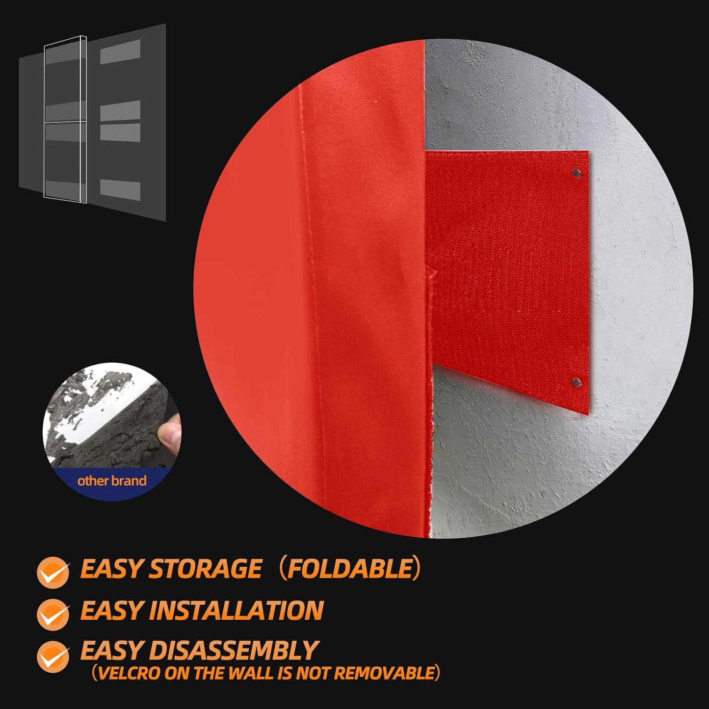 PROGOAL 2"/4" Thick Foam Protection Wall Pad,Gym Basketball-Court Protectors,Durable Waterproof Padding for Wall-Mounted Basketball Hoops(60" L x 20" W)…