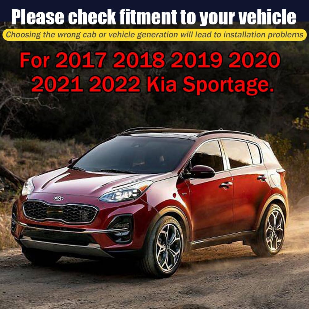 Rain Guards for Kia Sportage 2017-2022, Tape-on Side Window Deflectors for Kia Sportage, Window Visors for Kia Cars,for Kia Car Accessories 4 Rain Guards & 2 Car Coasters