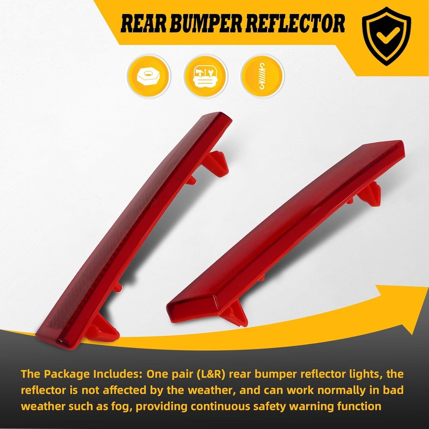 20874085 20874084 Rear Bumper Reflector Compatible with 2013 2014 2015 2016 2017 XTS