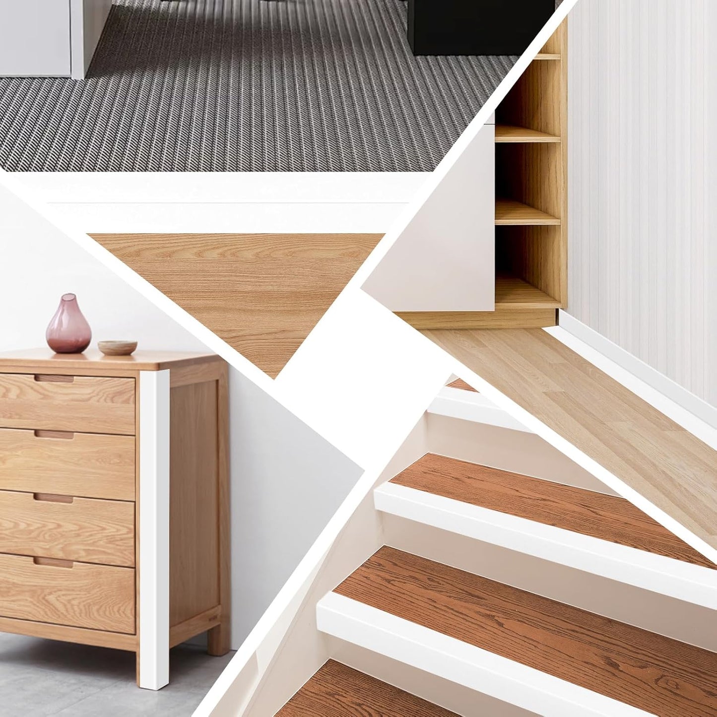 Wall Corner Protector Moulding Trim Peel and Stick Wall Corner Guards Trim Flexible Self Adhesive Edge Protector Moulding, 1.6 in x 10 Ft, White