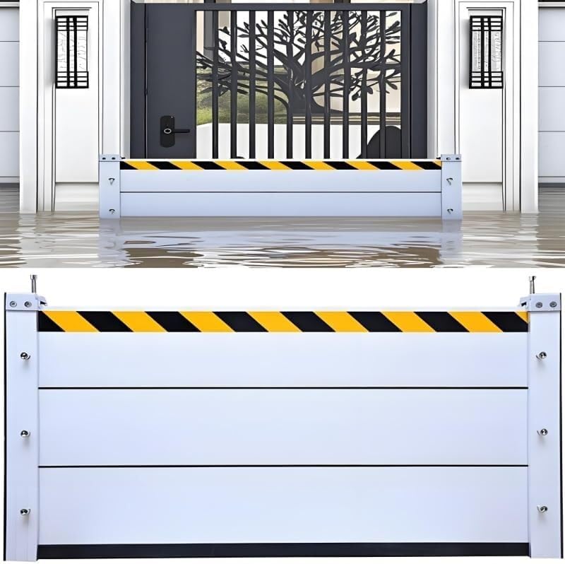 Flood Barriers for Home Exterior,Aluminum Alloy Outdoor Garage Doors Water Barriers for Flooding(H31.5Inch,L7.5FT)