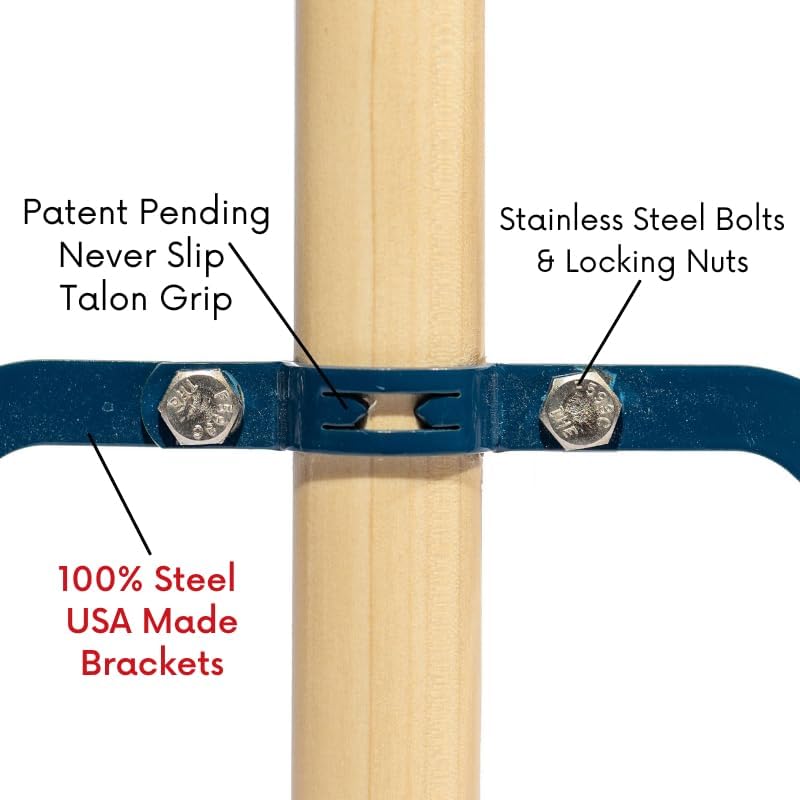 24" Heavy Duty Outdoor Push Broom with 60" Handle. Ideal for Ashpalt, Concrete & Heavy Debris. Durable American Made Steel Brackets-Stainless Steel Hardware. No Plastic. 100% Made in The USA.