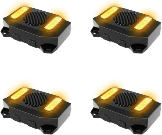 102dB Reversing Backup Alarm & Light Warning System – 12-24V Beep Sound Safety Alert for Vehicles (4PCS)