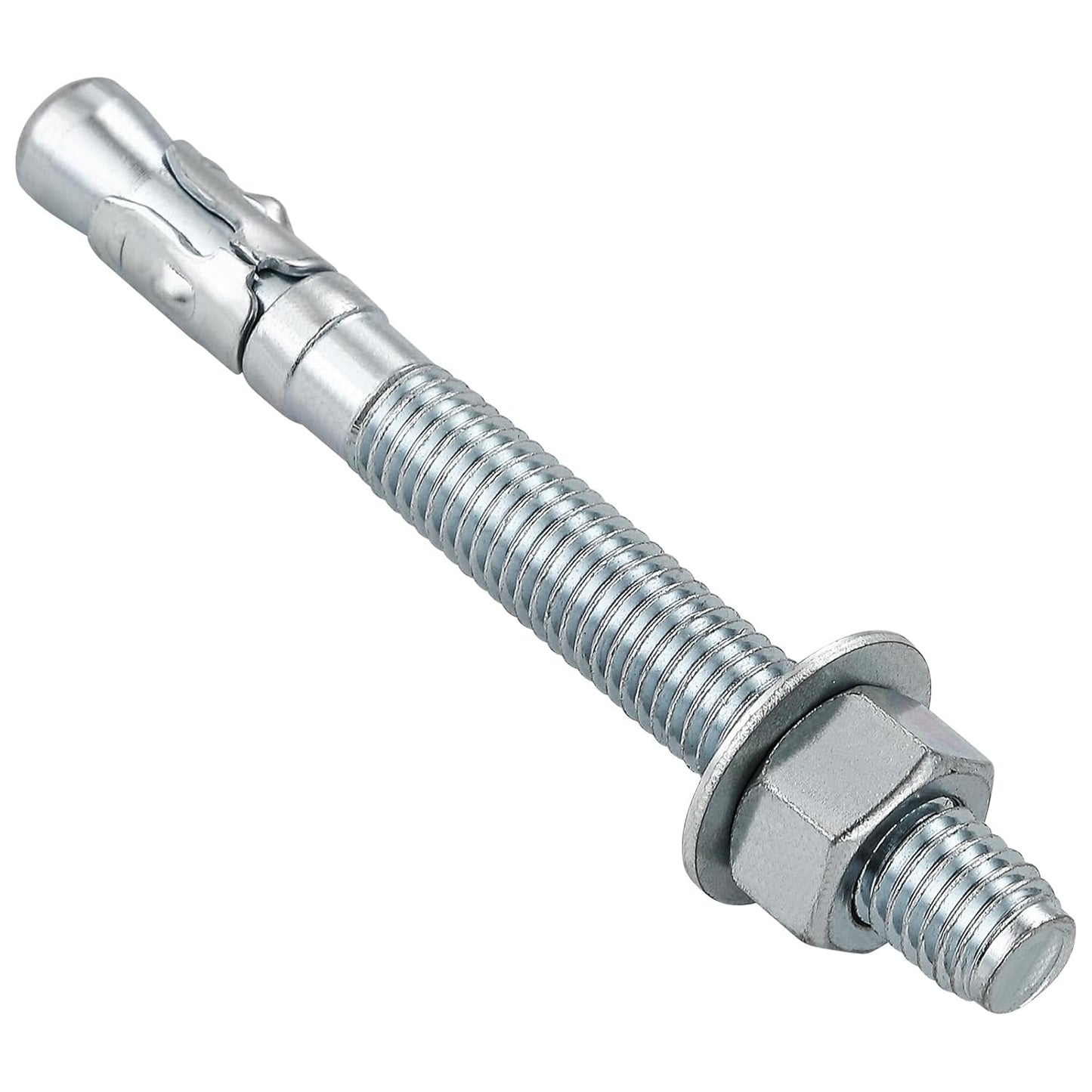 1/4x2-1/4 10Pcs Inch Standard Fasteners for Heavy-Duty Zinc Wedge Anchors for Cement and Concrete