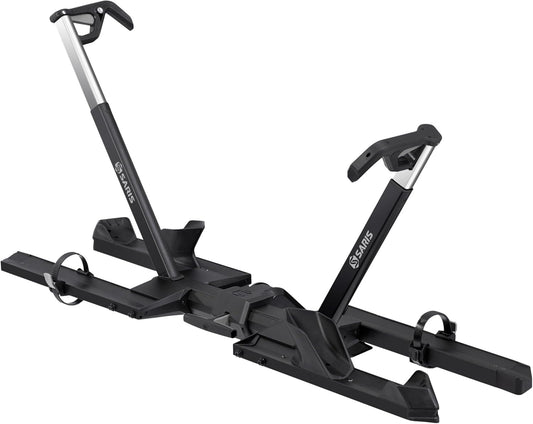 Saris SuperClamp G4 2-Bike Hitch Rack – Lightweight Platform Bike Carrier, Zero Frame Contact, Tool-Free, Tilt & Fold, Supports eBikes, Fits 1.25" & 2" Hitch – Carries 2 Bicycles Up to 60 lb. Each