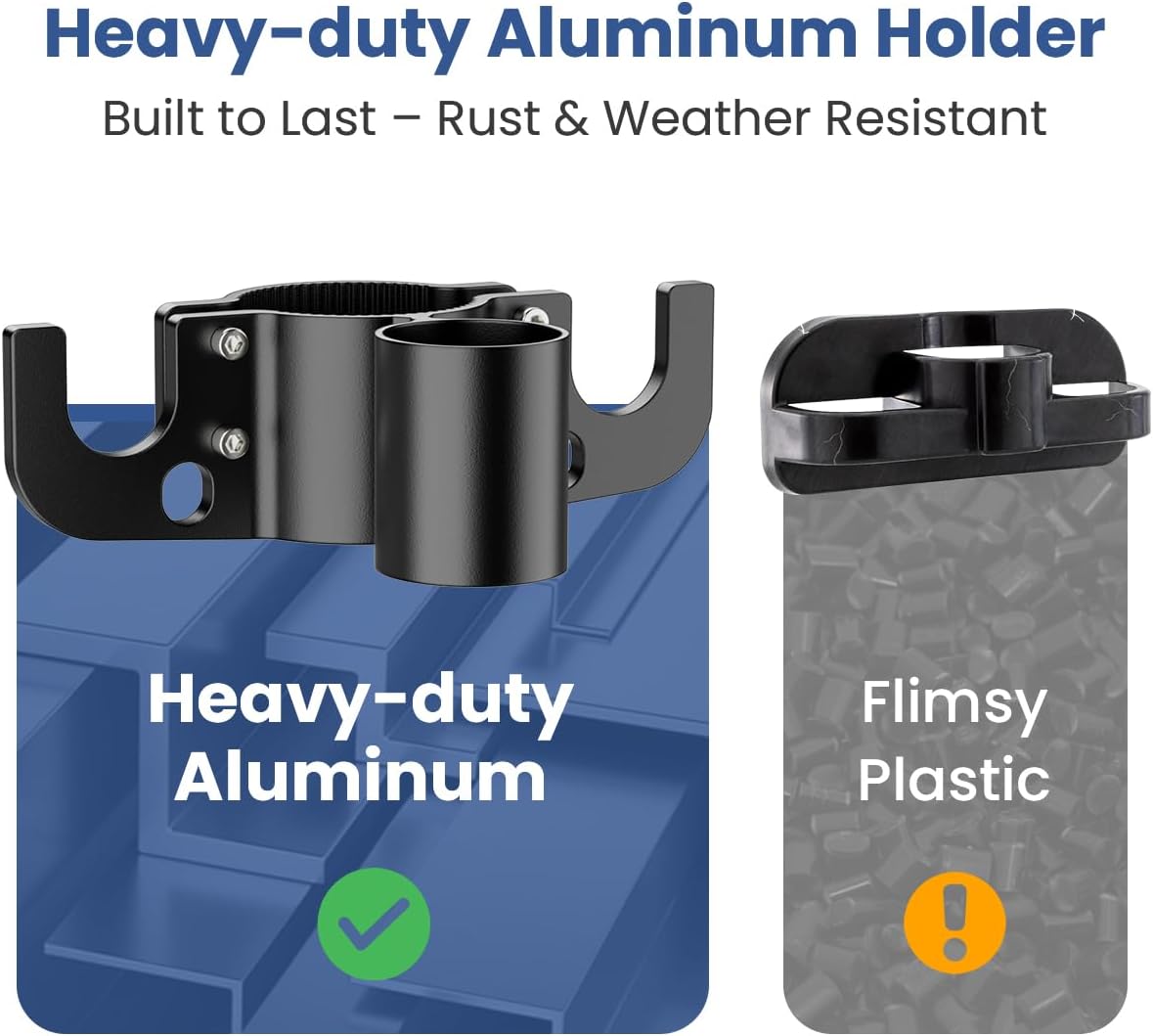 Safoner Aluminum Trailer Towing Chain Organizer with 7-Way Plug Holder- Heavy-Duty RV Tongue Jack Accessories