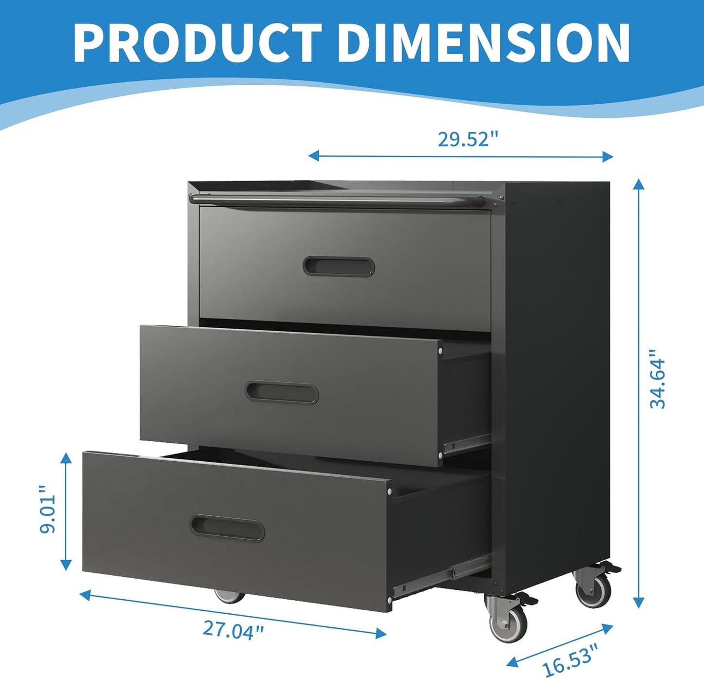 Metal Tool Cabinet,Garage Storage Cabinet System,Wall Cabinet & Locking Rolling Tool Cabinet with Doors and Adjustable Shelves,Steel Tool Cabinets for Home,Office (2 Pcs-StyleC, Black)