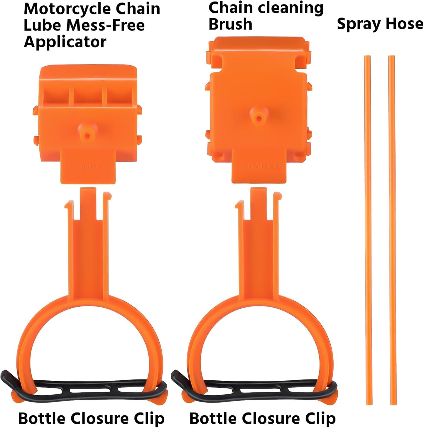 5 Pcs Motorcycle Chain Cleaning Kit — Motorcycle Chain Brush, Bicycle Lube Tool and Microfiber Towel, Bike Cleaner Tool Set for Motorsport Street Bike Crankset, Fits 428, 520, 525, 530