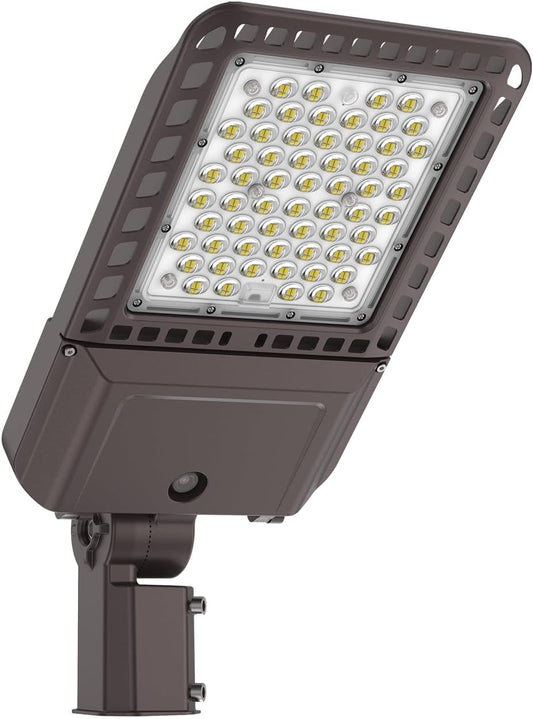 Parking Lot Light 200W 30,000LM Slip Fitter Led Street Pole Light with Dusk-to-Dawn Photocell 5000K 100-277V IP65 Waterproof Outdoor Commercial Area Lighting for Parking Lot, Roadways