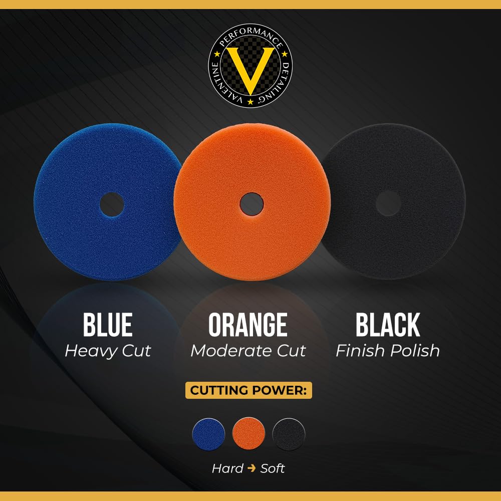 VPD SDO Black Foam Finishing Pad - Premium Compounding & Polishing Pad for Final Refinement & Very Light Swirls, Extra Fine Polish Use, Car Buffer Pad w/Tapered Edge, Made in USA, 5.5"