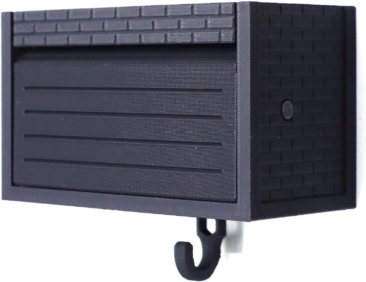 Wall-Mounted Car Display Key Holder, Decorative Garage Model Design, Multiple Colors（No Car） (Brick-Black（No Car）)