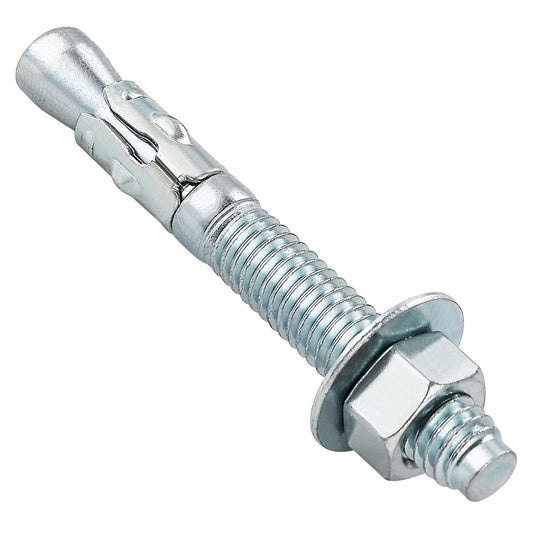 1/2x4-1/4 30Pcs Inch Standard Fasteners for Heavy-Duty Zinc Wedge Anchors for Cement and Concrete