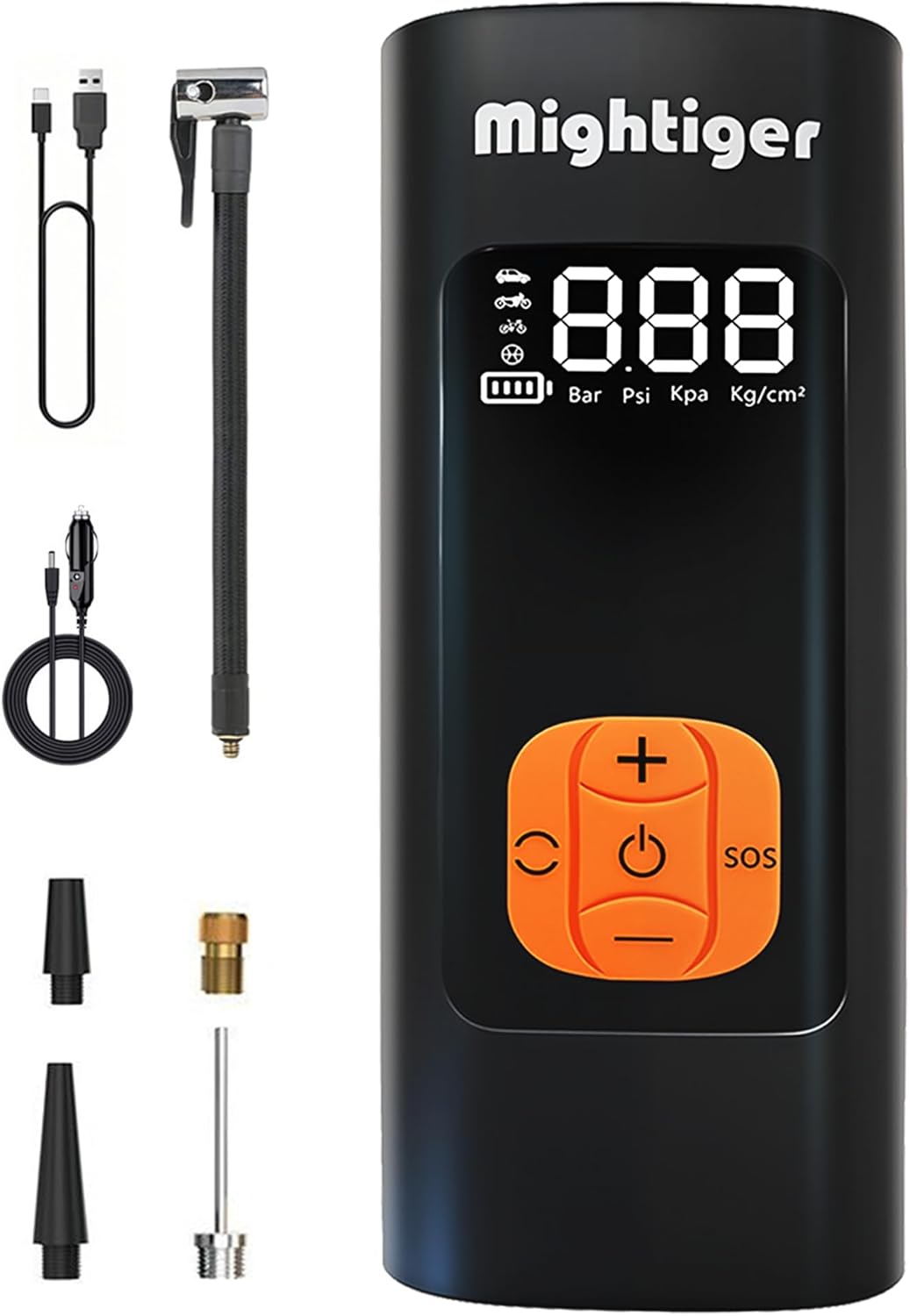 Tire Inflator Portable Air Compressor Cordless Mini Automatic Air Pump with Digital Pressure Gauge 150PSI 3X Fast Inflation and Auto Shutoff SOS Light Tires Pump for Car (Black)