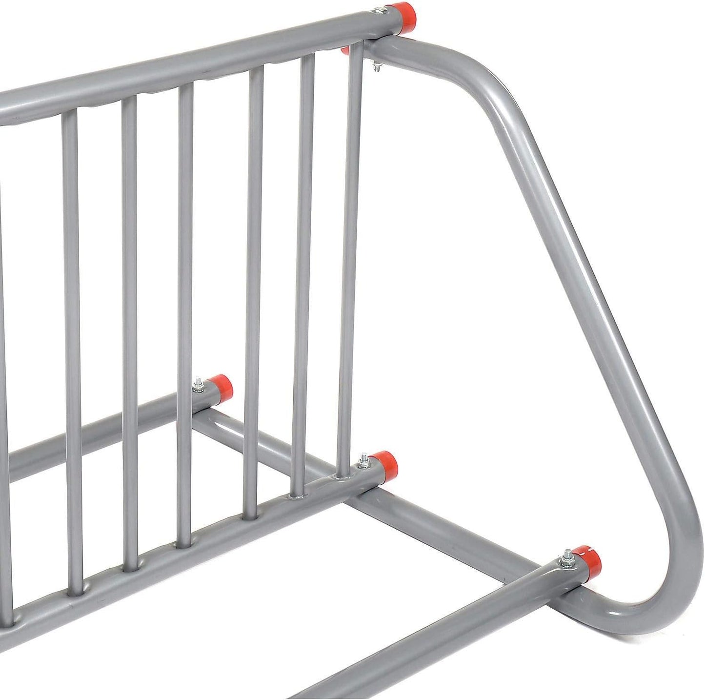 Global Industrial 59-3/4"L Grid Bike Rack, Double Sided, Powder Coated Steel, 10-Bike Capacity, Gray, Commercial Bike Rack for Stores, Parks and Schools