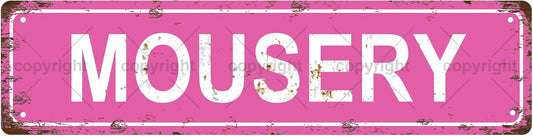 MOUSERY Space Vintage Metal Tin Street Sign Bar Cafe Garage Cave Home Room Wall Bathroom Farmhouse Garden Porch Patio Decor, 16 x 4 Inch