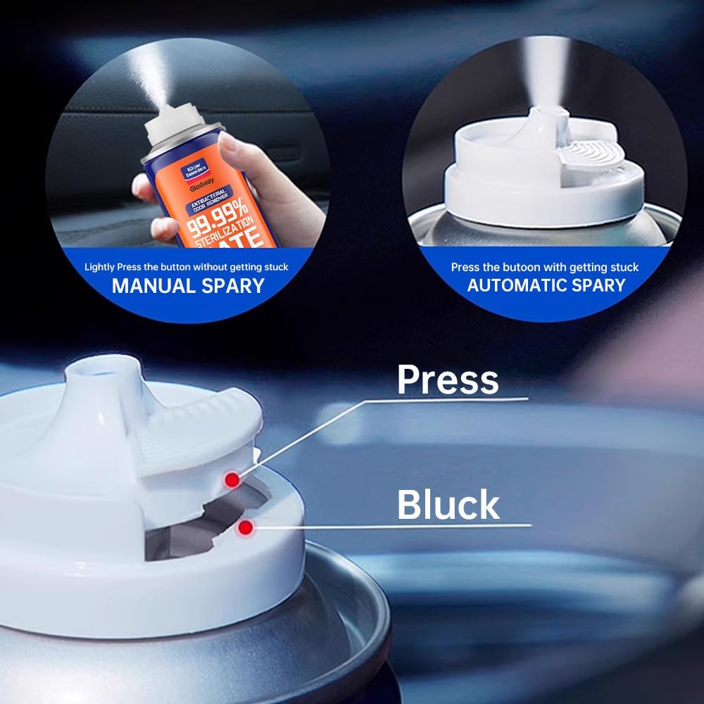 Glodway Whole Car Air Refresher Spray,Odor Eliminator Eliminates Strong Vehicle Odors,Magnolia Scent + Tropical Flavor Scent-6 Ounce Spray Bottle (Plack of 2)