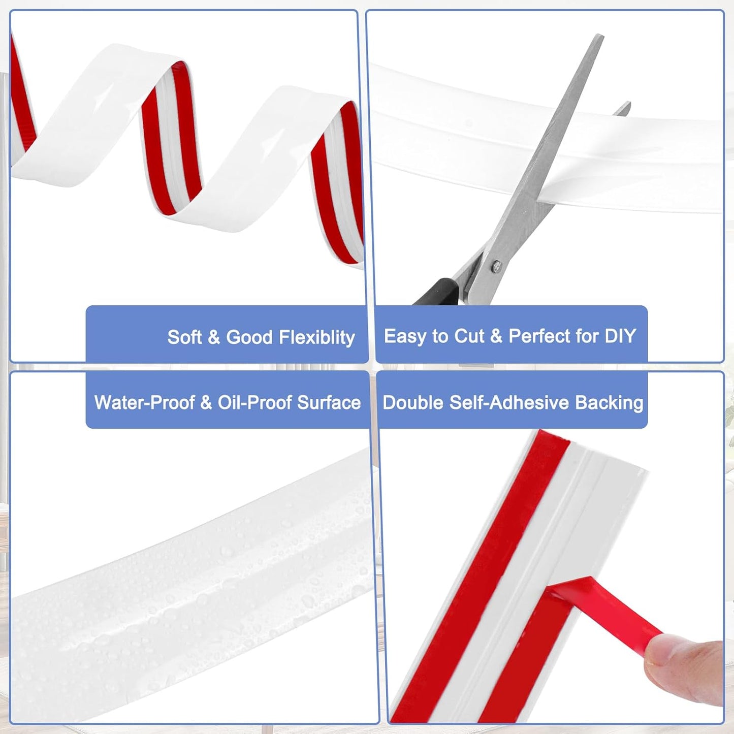 Wall Corner Protector Moulding Trim Peel and Stick Wall Corner Guards Trim Flexible Self Adhesive Edge Protector Moulding, 1.6 in x 20 Ft, White