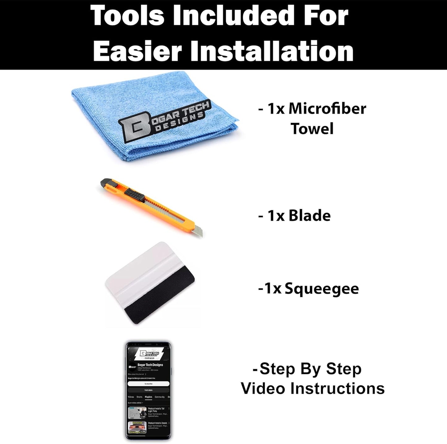 BOGAR TECH DESIGNS Full Headlight Head Light PPF Kit Compatible with Hyundai Palisade 2023-2025, Clear Bra