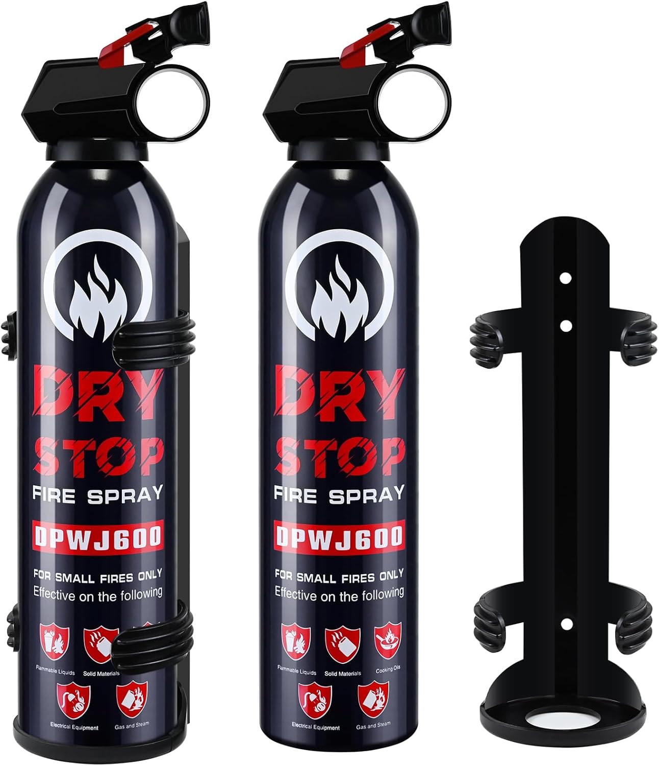 2Pack Dry Stop Fire Spray for Home - Auto Fire Extinguisher for Truck Vehicle, 600g Dry Chemical Powder A B C Fire Extinguisher for Kitchen, Car, Boat, Marine, Portable Use (2 Blue)