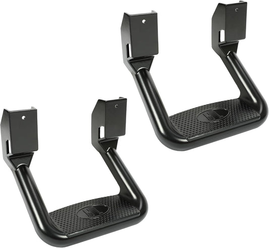 KUAFU Universal Side Step Compatible with 1967-2020 Chevrolet Toyota Ford Dodge Jeep GMC Nissan Mazda Aluminum 2 Pcs Side Step for Pickups & Trucks Black