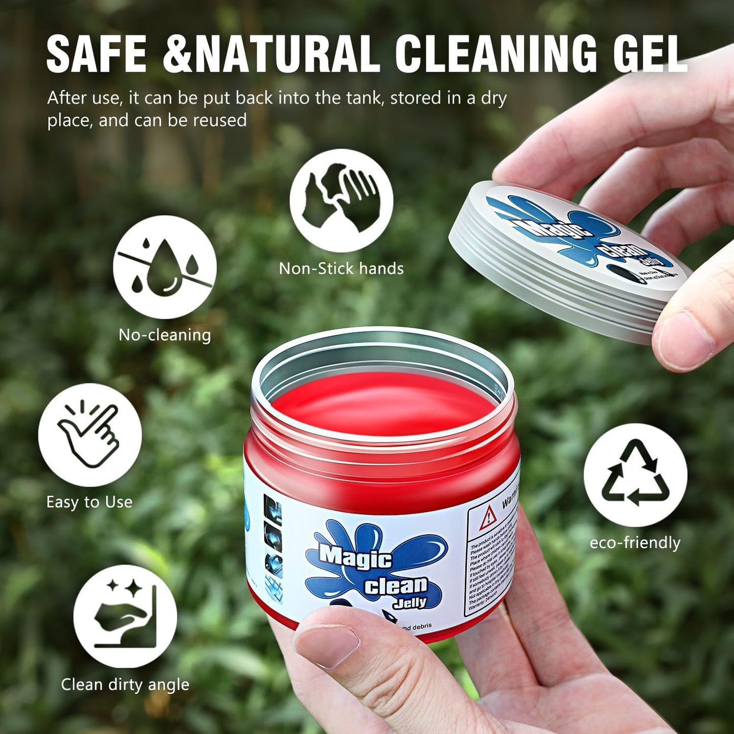 DNA MOTORING Car Cleaning Gels Auto Detailing Tools Cleaning Putty Car Interior Cleaner, Car Jelly Cleaner, Keyboard Cleaner, Car Cleaning Supplies Car Gifts for Men Women,Red, TOOLS-00254