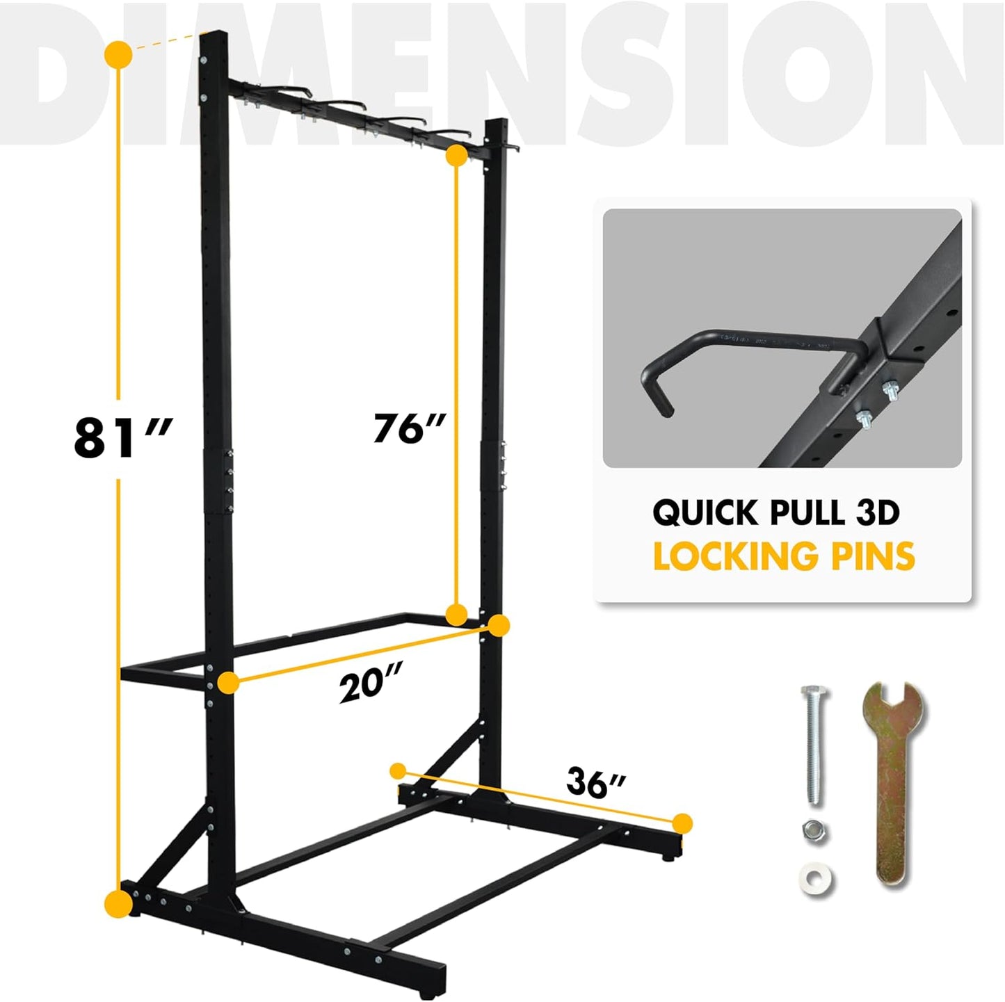 Freestanding 5 Bike Storage Rack for Garage, Hold Multiple Bicycles, Mountain Bikes, Road Bikes, Kids’ Bicycles and E-Bikes