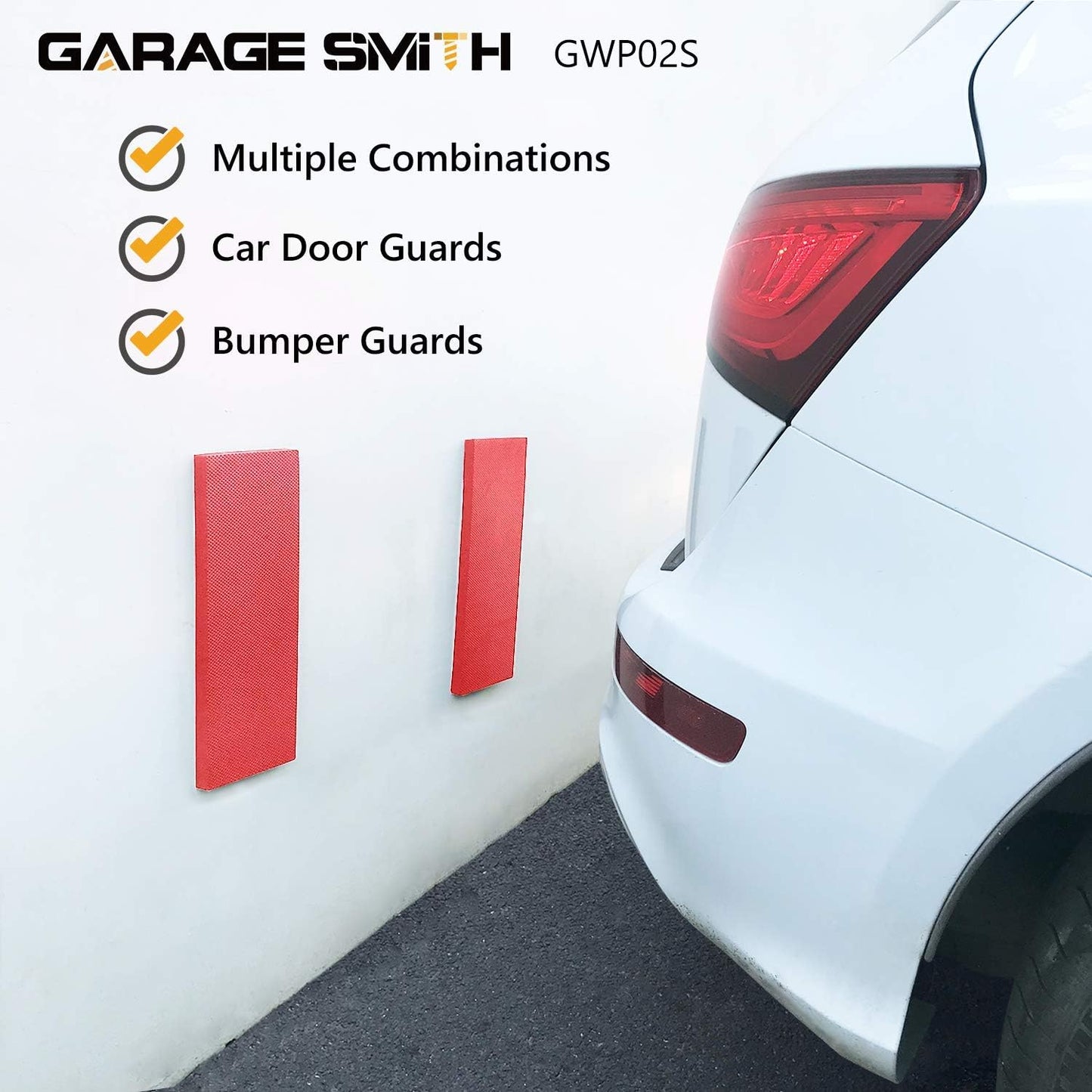 AMPULLA Garage Smith Garage Wall Protector Car Door Protectors, Designed in Germany (4-Pack Red)