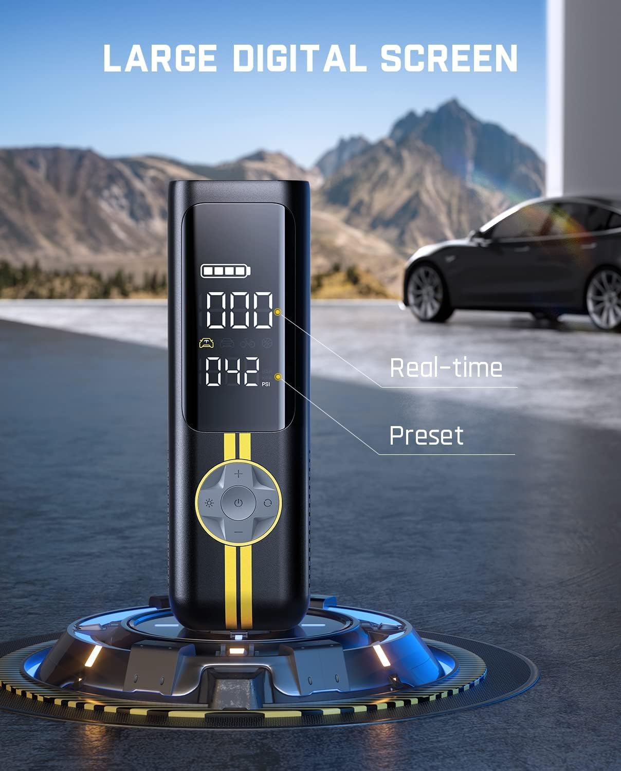 Fanttik X8 APEX EV Tire Inflator Portable Air Pump, 2X Faster Inflation, 150PSI Cordless Air Compressor with Powerful Battery, Fits Electric Cars, Cars, Motorcycles, Bikes, Balls