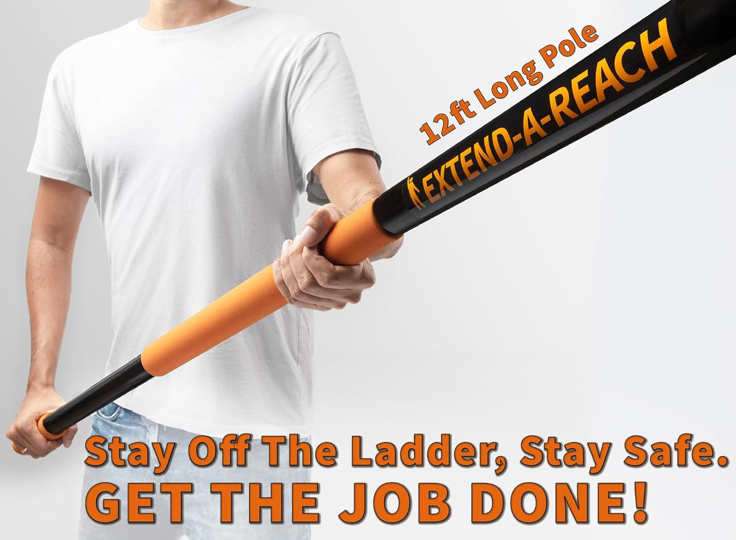 20 Foot High Reach Duster Kit with 4-12 ft Extension Pole // High Ceiling Dusting and Window Cleaning Kit with Telescopic Pole // Window Washer & Squeegee, Cobweb Duster, Fan Blade and Feather Dusters