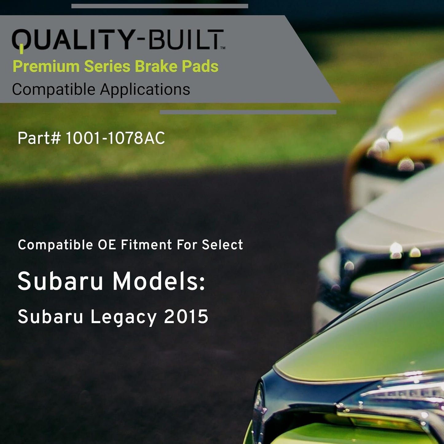 Premium Ceramic Front Brake Pads (1001-1078AC) Compatible with Subaru Legacy 2015-2015