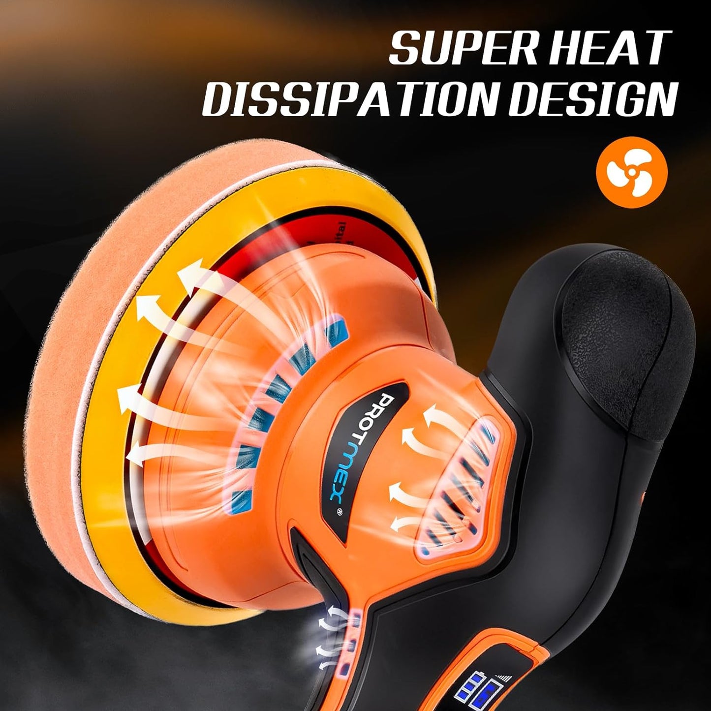 Cordless Car Buffer Polisher w/ 2x2000mAh 21V Batteries, 6 Inch Car buffer Waxer Kit, Car Polishing Machine w/ Extra 18 PCS Attachments & 6 Variable Speed, Car Buffer Polisher for Car Detailing