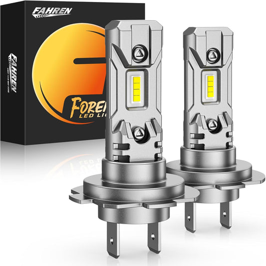 Fahren H7 Light Bulb, Super Bright 6500K, No Adapter Required 1:1 Mini Size H7 Fog Light Bulb, Plug and Play, Pack of 2