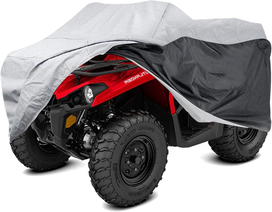 ATV Cover All Weather Outdoor Protection, Heavy Duty 420D Waterproof Oxford Fabric, Quad Bike ATV Cover, XXL 87inchs Universal Fit, 4 Wheeler Cover fit Polaris Suzuki Arctic Cat