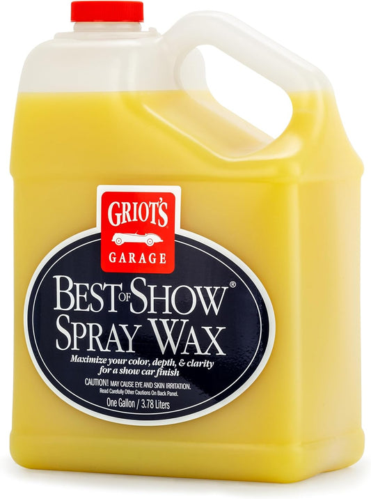 Griot's Garage Best of Show Spray Wax for Car Detailing, Works on Paint Protection Films and Ceramic Coatings, Provides Long-Lasting Coverage Between Uses, 10969, One Gallon