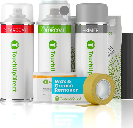 TouchUpDirect 1L0 Cutting Edge Metallic Compatible with Toyota Exact Match Touch Up Paint Aerosol - Platinum Kit