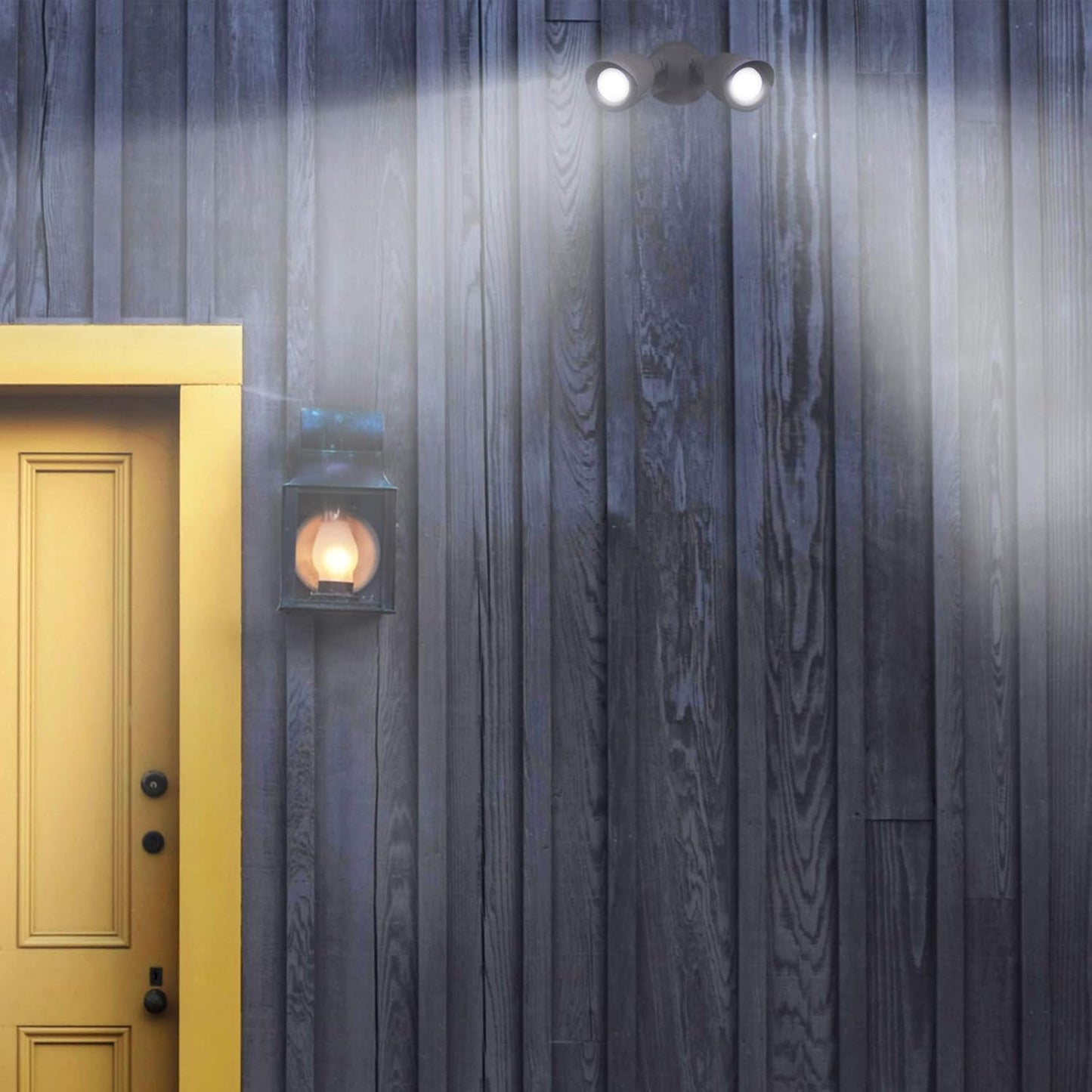 Ciata Flood Lights Outdoor, 20-Watt LED Bullet Head Security Flood Lights, Dual Head, RoHS and FCC Complaint, IP65 Rated, 1900 Lumens, 2KV Surge Protection, Die-Cast Aluminum in Bronze Finish – 4000K