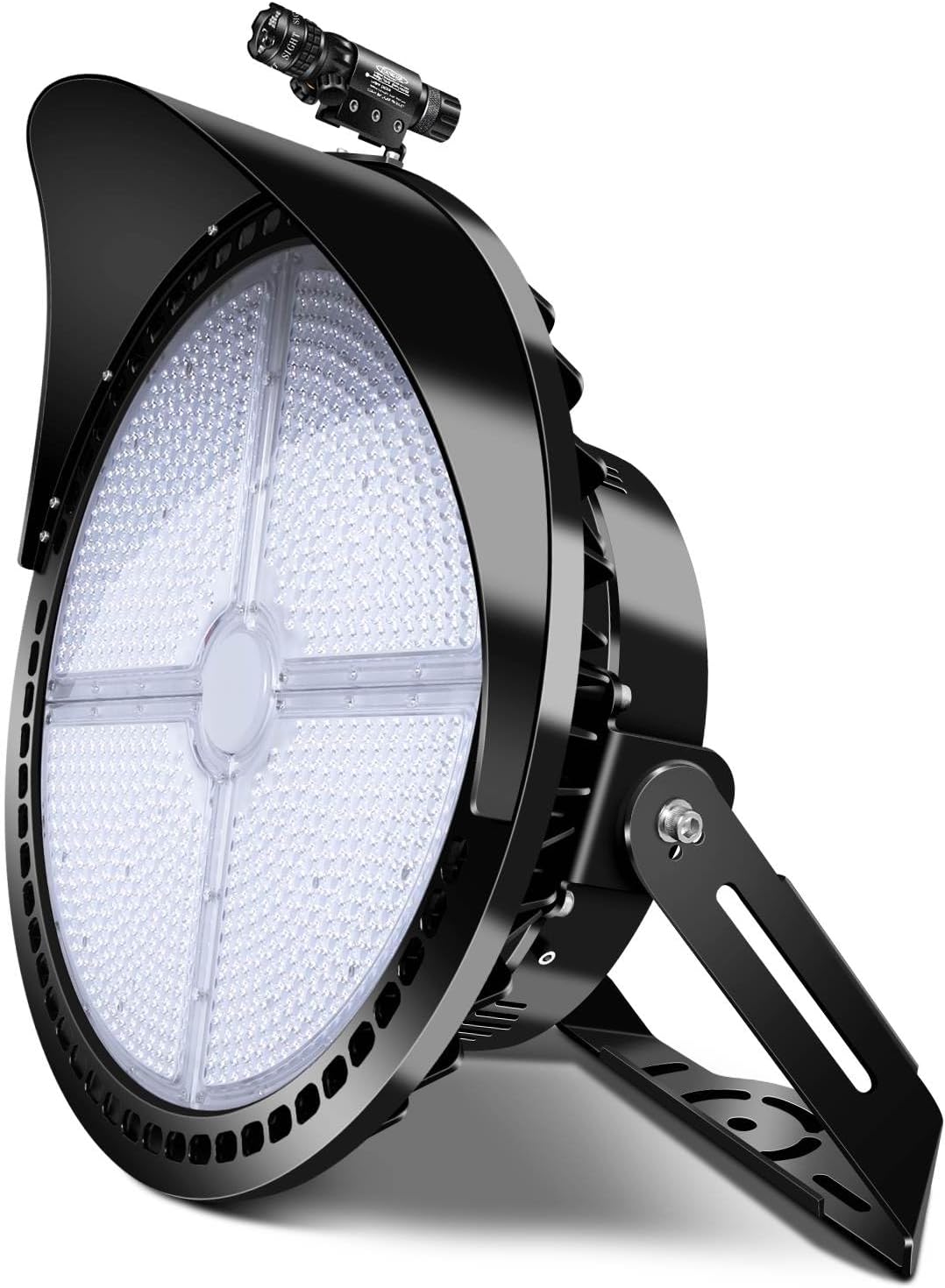 800W Outdoor LED Stadium Lights, Heavy Duty Round Floodlight Super Bright Commercial Arena Sport Field High Pole Lighting with IP66 Waterproof Adjustable Bracket for Large Area Court Farm