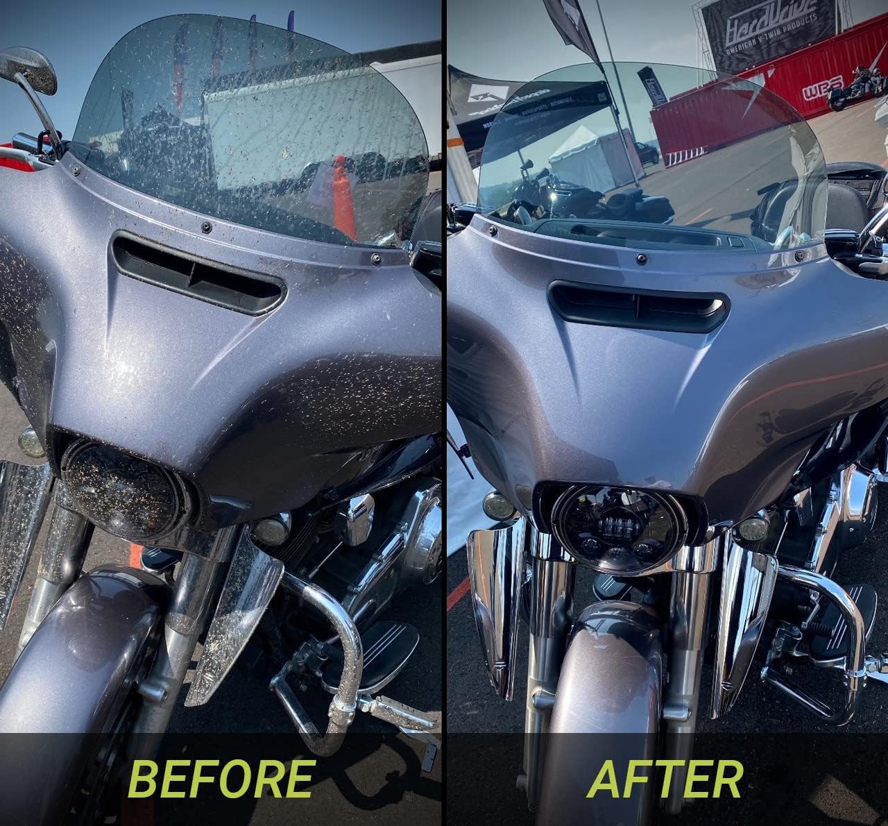 BugSlide 16 Oz Shop Kit Cleaner and Polisher with Microfiber Towel, Tree Sap Remover, Waterless Detailer for Removing Bugs Without Scratching, Shining and Degreasing All Surfaces