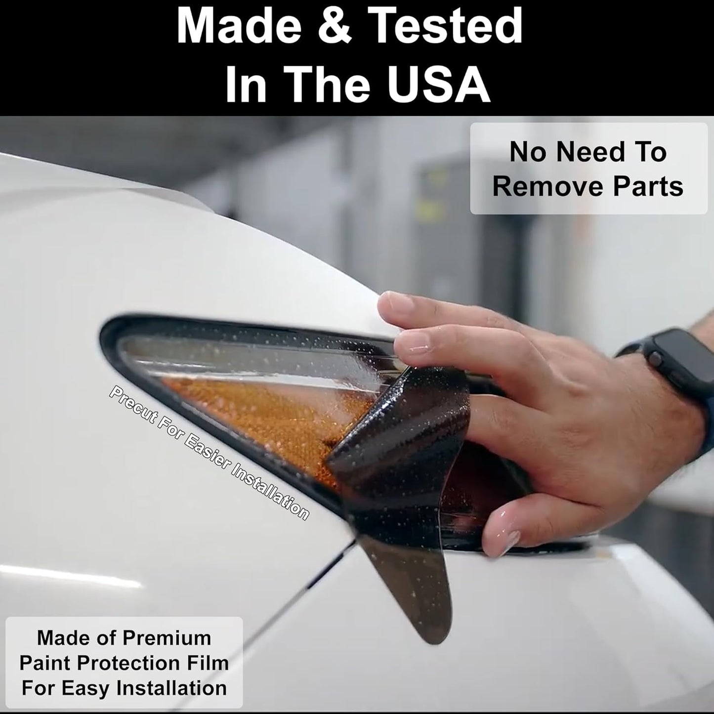 BOGAR TECH DESIGNS Full Headlight Taillight Reflector Sidemarker Tail Light Tint Kit Compatible with Kia Forte 2019-2021, Dark Smoke