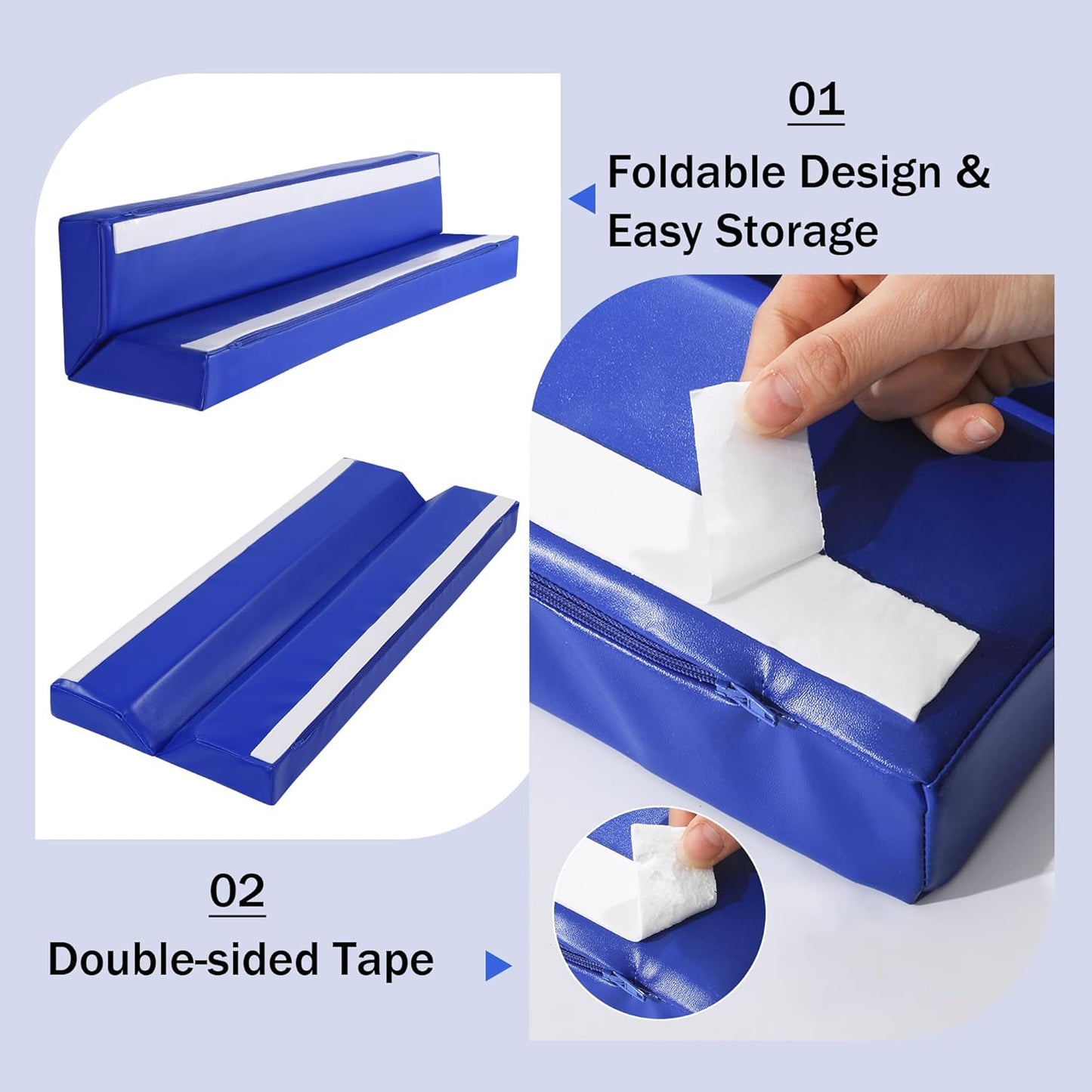 ROYALAY Wall Corner Guard, Heavy Duty Corner Protectors for Safety, Foam Basketball Court, Waterproof 2 Sides Corner Pad for Gyms, Basketball Court, Playrooms, Garages, Blue