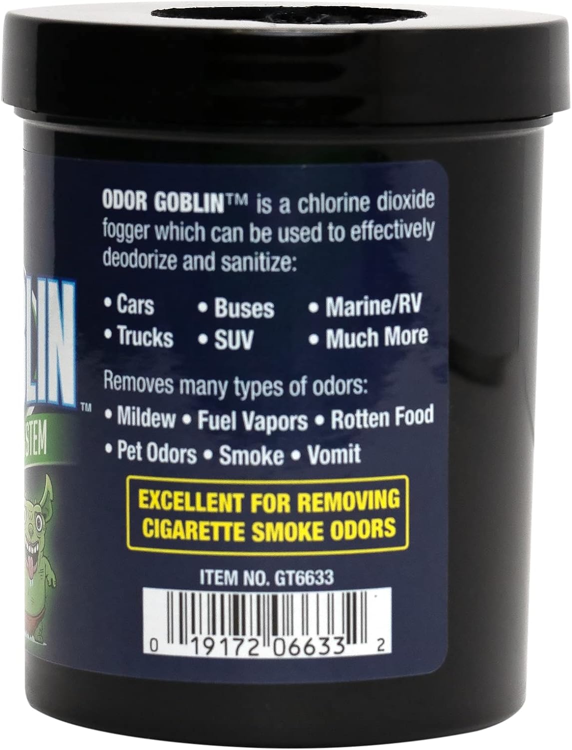 Odor Goblin, Chlorine Dioxide Fogger Odor Elimination System. Removes Many Types of Odors from Cars, Buses, Marine/RV, Trucks, SUV and Much More