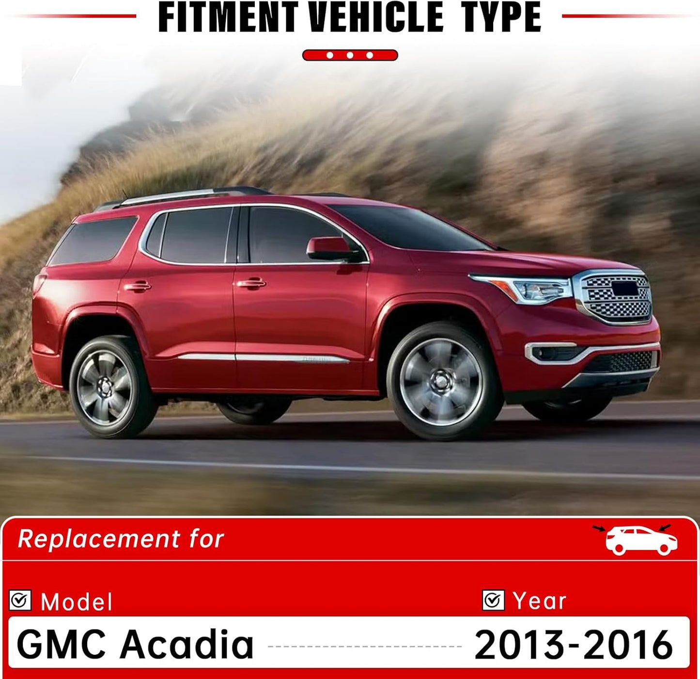 Windshield Wiper Blades Replacement for GMC Acadia 2013 2014 2015 2016 Original Factory Quality Front Rear Wipers Blade Set for My Car - 24" 21" 11" (Pack of 3)