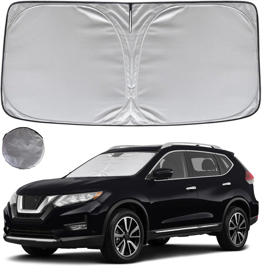 KAYZT Windshield Sun Shade for 2014-2020 Nissan Rogue (NOT for Rogue Sport & Rogue 3rd Gen) SUV Foldable Sunshade Front Window Custom Fit Car Accessories