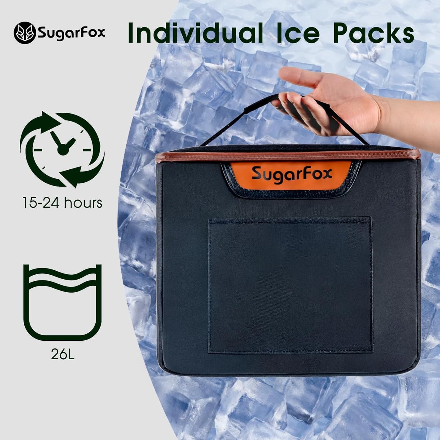 Trunk Organizer, Heavy-Duty Storage for Car & SUV, Foldable Waterproof Car Organizer with Cooler, Collapsible Multi-Compartment Storage, 95L, Black-M003