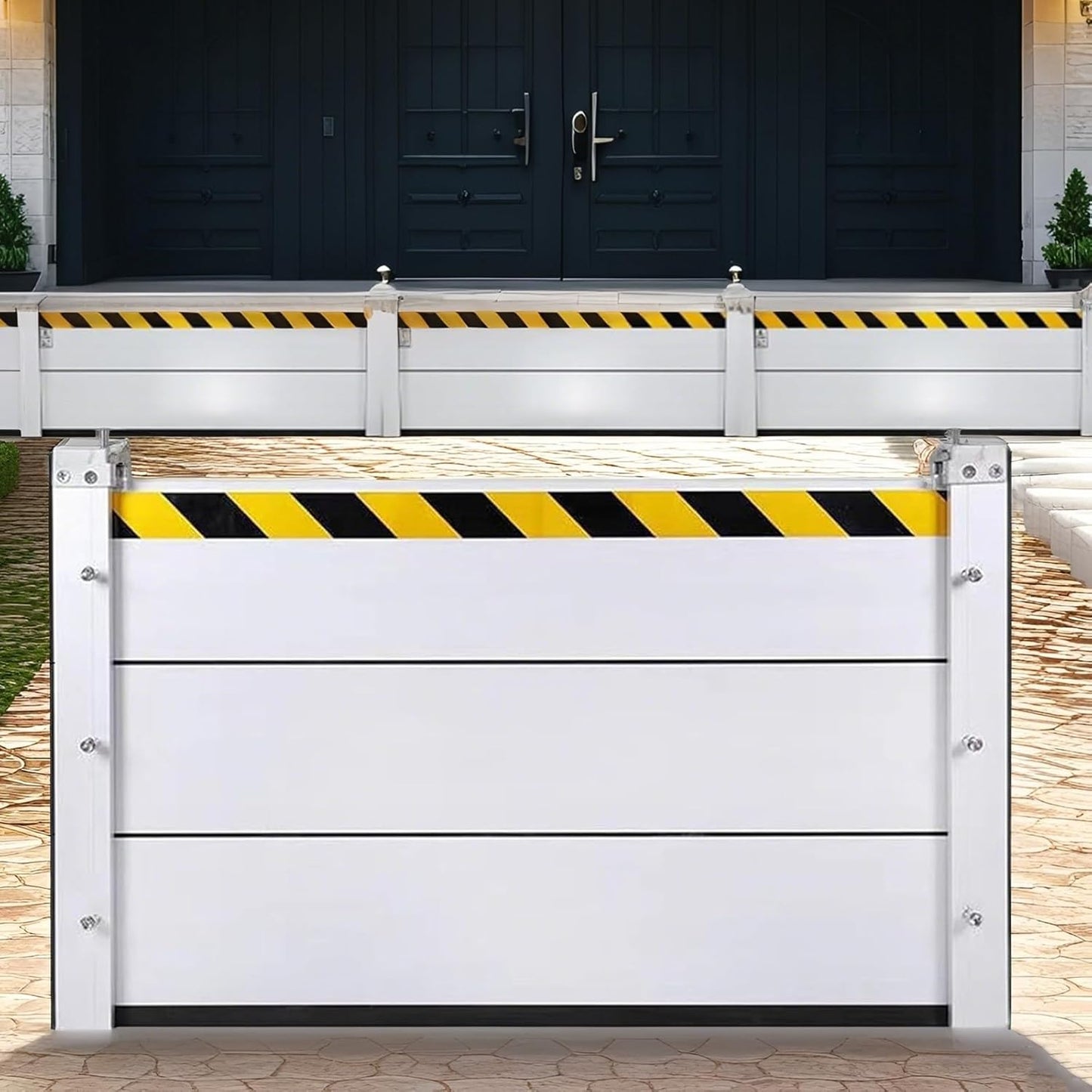 Flood Barriers for Home Exterior,Aluminum Alloy Outdoor Garage Doors Water Barriers for Flooding(H15.7Inch,L15FT)