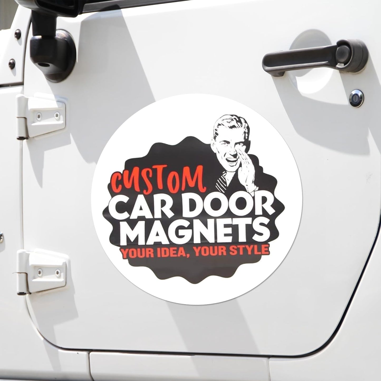 Custom Car Magnet Signs for Businesses (18" Round) 2 pk - Personalized Car Magnets for Advertising and Vehicle Promotion - Advertising Magnets for Cars Door - Professionally Printed