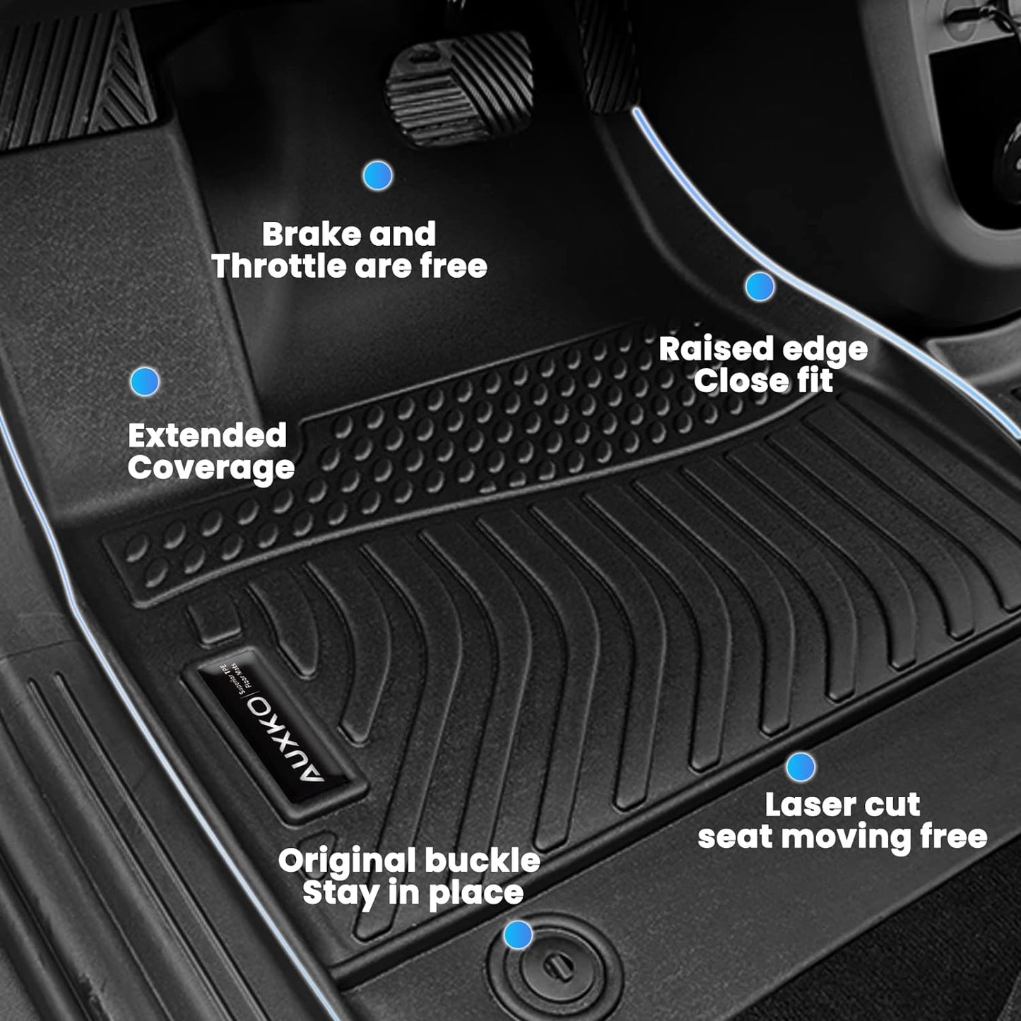 Auxko All Weather Floor Mats Cargo Liner Fit for Honda HR-V(Include Hybrid) 2023 2024 2025 2026 TPE Rubber Liners HRV Accessories All Season Guard Odorless Anti-Slip Floor Mats Cargo Liner