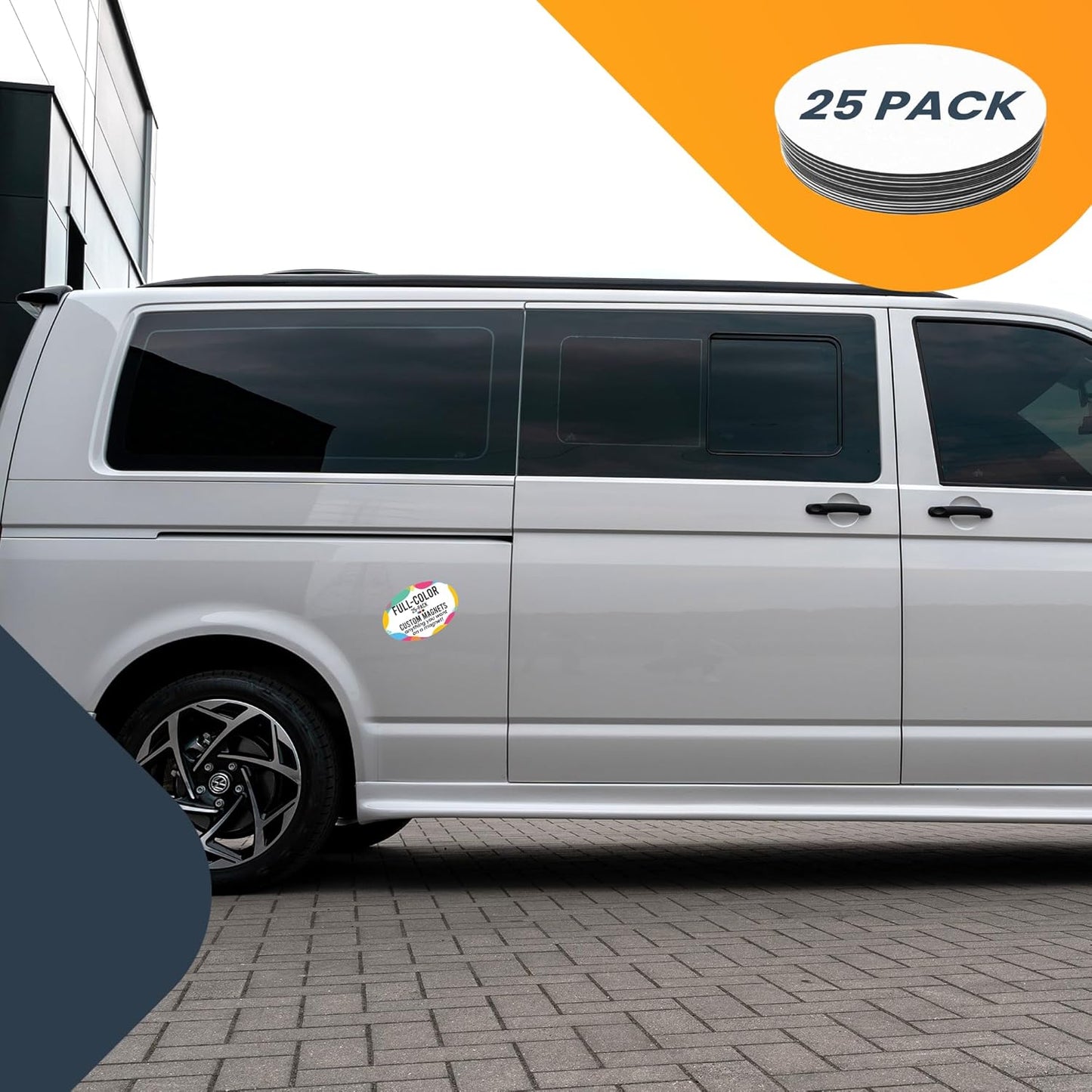 Magnet Me Up Customizable 4x6 Inch Oval Magnet Pack, 25 Piece, Custom Magnet for Businesses, Personal Use, Choose Your Text, Upload Image, Magnetic Vinyl for Any Magnetic Surface, Crafted in USA