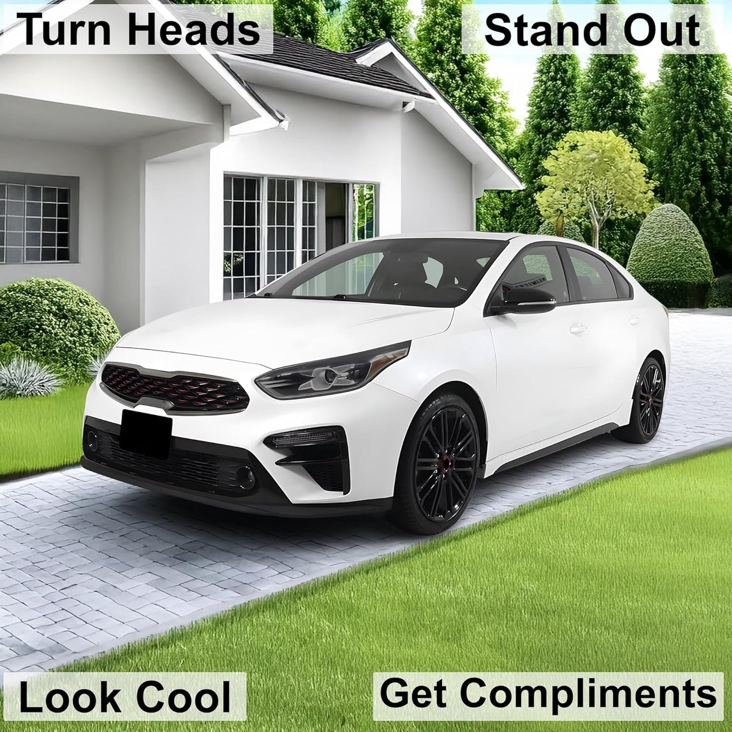 BOGAR TECH DESIGNS Full Headlight Head Light Tint Kit Compatible with Kia Forte 2019-2021, Light Smoke